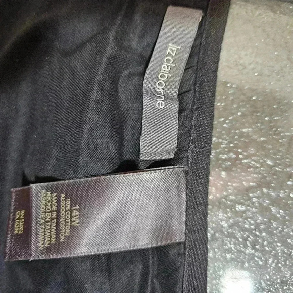 Liz Claiborne Black Flared Boho Gypsy Skirt Sz 14W - Picture 2 of 3